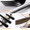 Black Flatware Set for 8,40-Piece Silverware Set for 8, SANLUNS