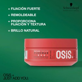 OSIS - Flexwax Cera en Crema Remoldeable 85 ml, Fijación Fuerte, Realza Textura del Cabello, Aporta Brillo Natural y Gran Definición, Fácil de Aplicar, Proporciona Fijación y Textura