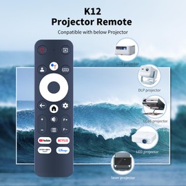 WDZP New Voice Remote Control fit for PUTRIMS 4K Projector K12 with Google Voice Assistant & Voice Function