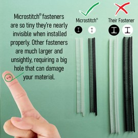 MicroStitch® All‑in‑One Tagging Gun Kit – Ultra‑Fine Needle Tagger with Black/White & Color Fasteners – Fabric‑Safe for Clothing Repairs, Quilting, Crafts, and DIY Projects (Black & White)