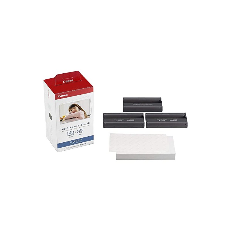 Canon KP-108IN Color Ink and Paper Set Includes Total of