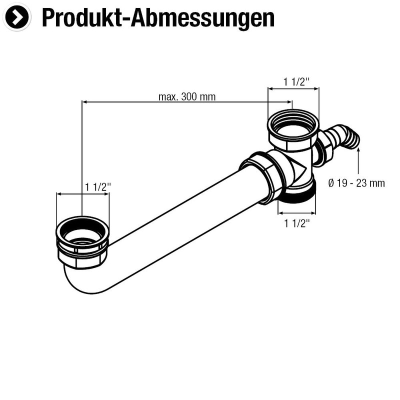 Cornat Recycled Drain Connection for Double Sinks - 1 1/2
