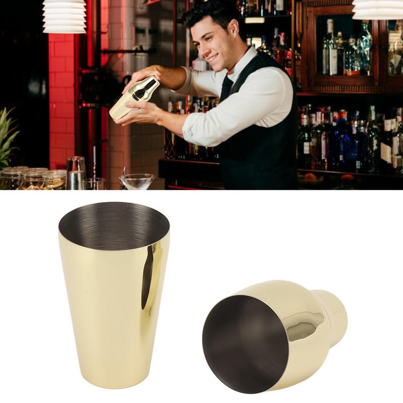Stainless Steel Drink Shaker French Style 2 Section Martini Mixer