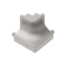 Schluter DILEX-AHK 90 Degree Outside Corner - Satin Nickel Anodized Aluminum, Cove-Shaped Profile - 3/8” Radius, Maintenance-Free - E90/AHK1S/AT