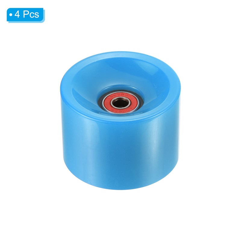 PATIKIL 70mm 78A Longboard Wheels with Red ABEC-9 Bearings, 4