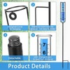 Rain Gauge 7 Inch Capacity Detachable Rain Measuring Gauge with