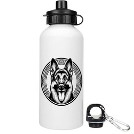 Azeeda 600ml 'German Shepherd Portrait' Reusable Water/Drinks Bottle (WT00085508)