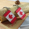 QQSD Canada Flag Keychain Canadian Key Ring, 2 Pack