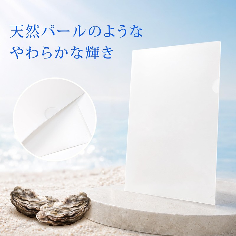 50% Oyster Shells x 50% Recycled Plastic Clear File
