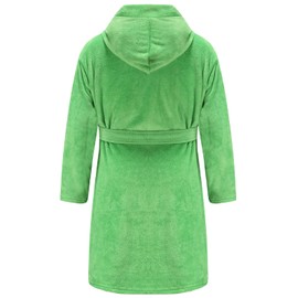 Best for All Kids Boys Girls Bathrobe soft Cotton Terry Hooded Bathrobe Cotton bathrobe（Green,11-12Years）
