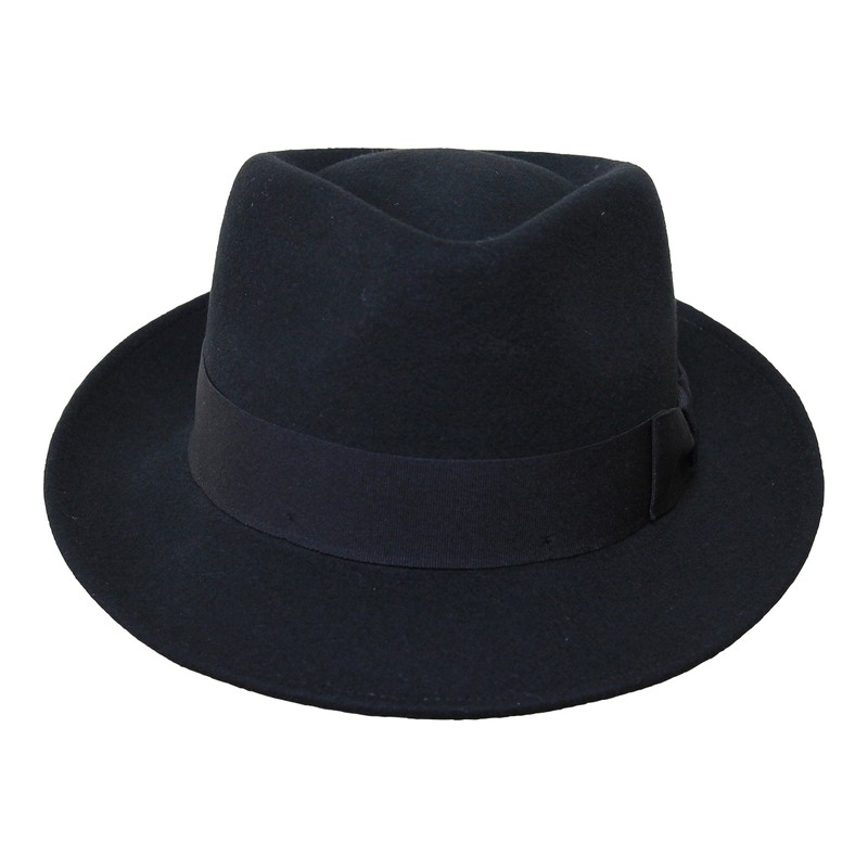 B&S Premium Doyle - Teardrop Fedora Hat - 100% Wool