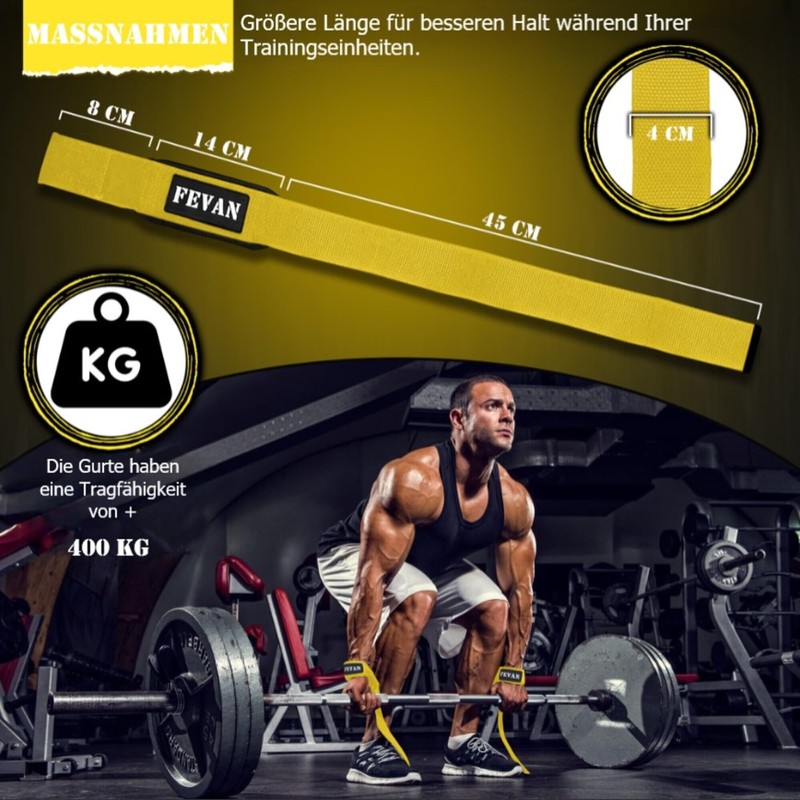 FEVAN Gym, Weightlifting, Weightlifting, Powerlifting, Gym, Deadlifting, Lifting Straps -