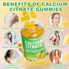 Calcium Citrate Gummies 1200mg, Chewable Calcium Supplements for Women &