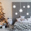 ELECLAND 6 Pcs Wedding Hanging Star Decoration White 7 Pointed