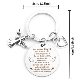 First Day of School Gift, Guardian Angel Keyring, First Day of School Gifts for First Day of School, Girls Gift, Birthday Gift, First Day of School Gifts, Boys Girls Gift Ideas, School Cone Filling,