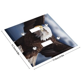 Wall Plate for Electrical Outlets Duplex Outlet Covers Eagle Decorator Light Switch Cover Plate Toggle Wall Plate Cover Standard Size Wall Plates