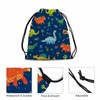 Sotunad Cartoon Pattern Drawstring Backpack Collection of Cute Dinosaurs Tree