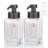 Foaming Soap Dispenser with Stainless Steel Pump, 12oz Refillable Glass