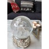 20040 snow globe deer silver base 140mm height with music
