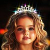 DRESBE Light Up Rhinestone Tiaras LED Crystal Crown Headband Princess