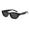 SOJOS Trendy Polarized Narrow Cat Eye Sunglasses for Women Retro