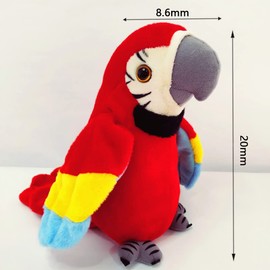 EIMZU Sprechender Plüsch Papagei, Sprechender Papagei Spielzeug, Sprechender Papagei, Elektrische Sprechender Papagei Spielzeug, Papagei Vogel Plüschtier mit Aufnahme Wiedergabefunktion