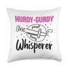 Funny Hurdy-Gurdy Instrument Design for a Hurdy-Gurdy Lover Throw Pillow