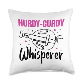 Funny Hurdy-Gurdy Instrument Design for a Hurdy-Gurdy Lover Throw Pillow