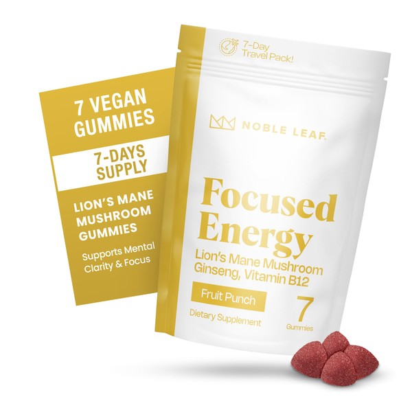 Noble Leaf Lion's Mane Mushroom Gummies for Focus and Energy