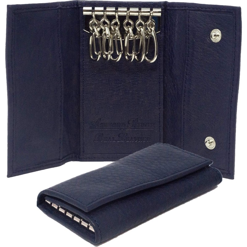 Ashford Ridge Real Leather Key Case Holder Card Wallet in