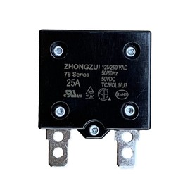 weelye 1Pcs 25A 125/250Vac 50Vdc Automatic Reset Relay Thermal Switch Circuit Breaker Current Overload Protector for Children Riding Electric Car Accessories