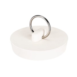 sourcing map Rubber Sink Plug, White Drain Stopper Fit 1-7/8" to 1-15/16" Drain with Hanging Ring for Bathtub Kitchen and Bathroom