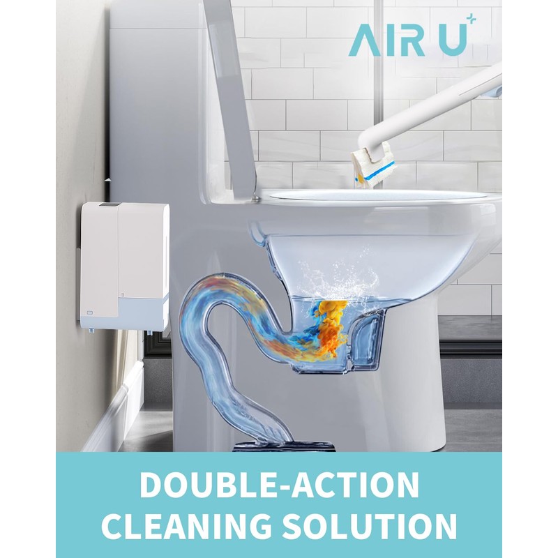 AIR U+ Disposable Toilet Brush Wand for Scrubbing Bubbles Flushable