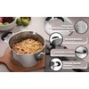 Rorence Stainless Steel Stock Pot with Pour Spout & Silicone