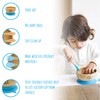 Amonev Bamboo Baby Bowls with Suction Spoon and Fork Set.