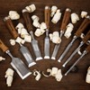 IMOTECHOM 10-Pieces Woodworking Wood Chisel Set with Wooden Box, Honing