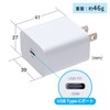 Sanwa Supply USB PD Compatible AC Charger (PD20W) ACA-PD90W White