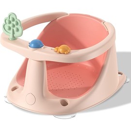 Baby Bath Seat for Babies 6 Months & Up, Non-Slip with Suction Cups, Safe & Comfortable Infant Bath Seat for Bathtub, Pink