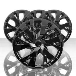 Auto Reflections Set of 4 15" 6"Y Spoke Front and Rear Wheel Covers - Gloss Black