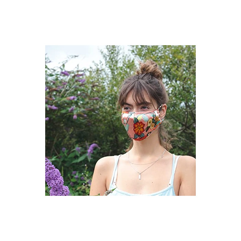 Holistic Silk Pure Silk Face Covering Hummingbird Medium