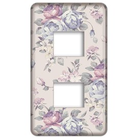 CASEMAKER Panasonic 【Full Color (Modern) Plate】【1 gang 2-way WN6002W】 Outlet Plate Switch Plate Flower Pattern (Elegant Pattern) 11th
