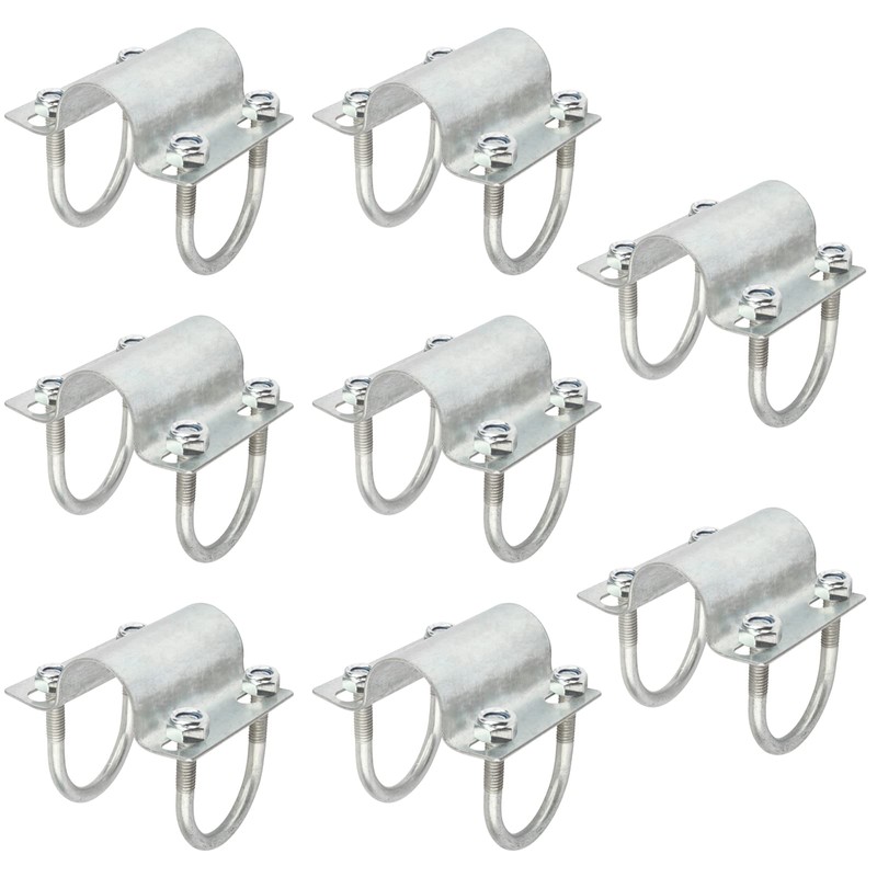 OTTFF 8 Pack U Bolt Cross Pipe Clamps for 1"