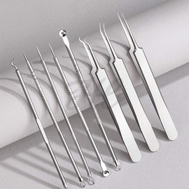 8-piece set of extruder tweezers for dermatological procedures Pimples and blackheads / 피부과 시술용 압출기 핀셋 8종 세트 뾰루지 블랙헤드
