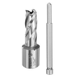 HARFINGTON Annular Cutter 1/2" Cutting Diameter Shank 3/4" with 1" Depth of Locating Pin M2 High-Speed Steel Drill Bit Annular Cutter for Standard Magnetic Drills Machine Tools Mills