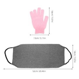 Healeved 1set Exfoliating Shower Glove Set Exfoliating Gloves Back Scrub Towel for Deep Cleansing and Skin for Daily Use and Travel