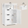 Yaheetech Bathroom Floor Cabinet Wooden Storage Organizer with 1 Door