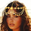 Kilshye Boho Sequin Head Chain Jewelry Gold Headpiece Hair Chains