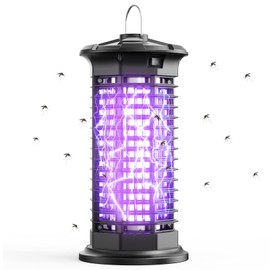 Bug Zapper Outdoor,Fly Traps for Indoors,4200V High Powered Mosquito Repellent Outdoor Patio, with Switch 15W Light Mosquito Zapper for Indoor, Kitchen, Patio, Backyard and More (Black)