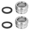 2 Sets Faucet Adapter Straight Thread 15/16in Male 27/32in Female