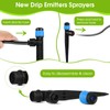 30 Pcs Water Irrigation Drippers, MSDADA Adjustable 360 Degree Fan